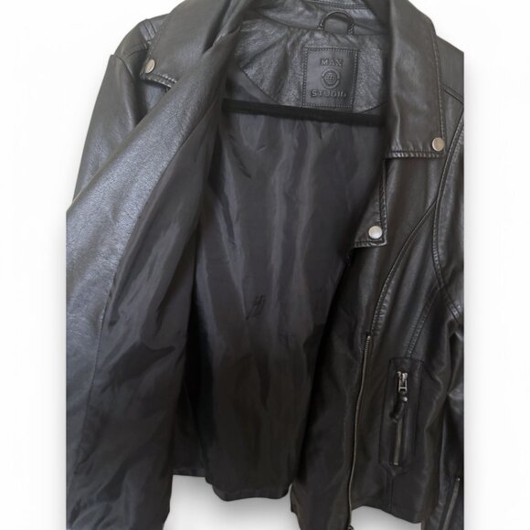 Max Studio Faux Leather Moto Jacket – XL - Picture 3 of 5